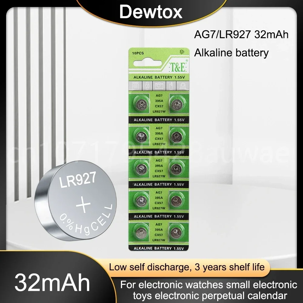 Pile bouton de montre, pile bouton AG7, 1.5V, 395 SR927SW, 399 SR927W, LR927, LR927W, éventuelles 395, SR927, 610, 10-20 pièces
