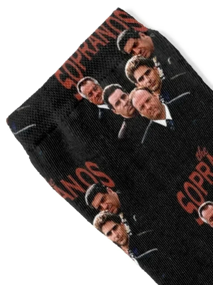 The Sopranos - TV Show black Socks retro cool floral Luxury Woman Socks Men's