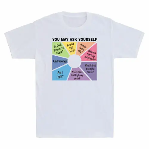 

Once In A Lifetime Pie Chart 2 You May Ask Yourself Funny Novelty Men's T-Shirt