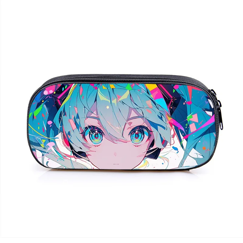 1 قطعة ل هاتسون ميكو القلم حقيبة Kawaii سعة كبيرة قلم رصاص تخزين أكياس الطلاب مقلمة اللوازم المكتبية المدرسية القرطاسية G