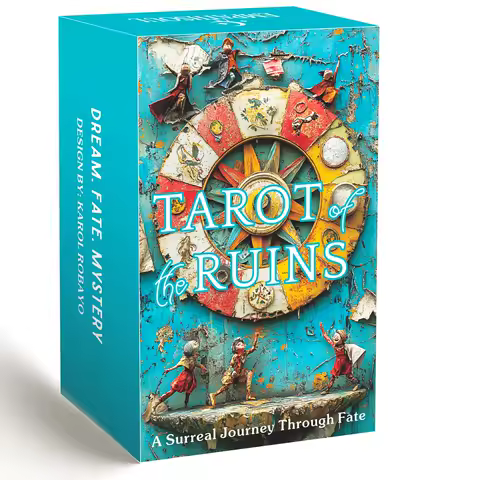 78 Tarot Cards, Ruins Tarot Deck, 13x8 Cm, Dream Destiny Mystery, Tarot Card Game, Includes Paper Instructions