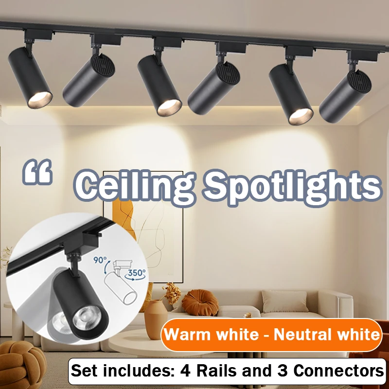 

LED Track Light Spotlight Rail Lighting 220V Family Living Room Commercial Ceiling Rail Lamp