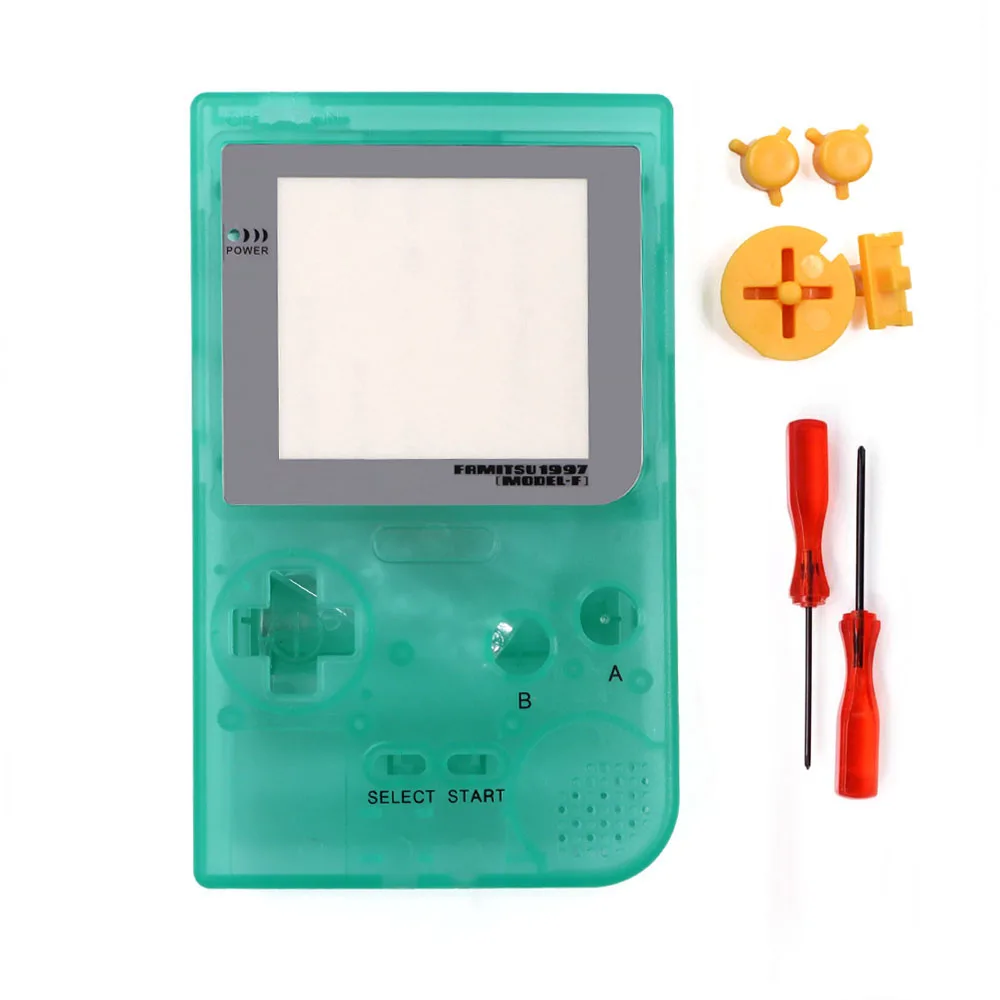 Hispeedido glow in the dark夜行性の交換修理フルシェルハウジングパックカバーゲームボーイポケットgbpプラスチックケース