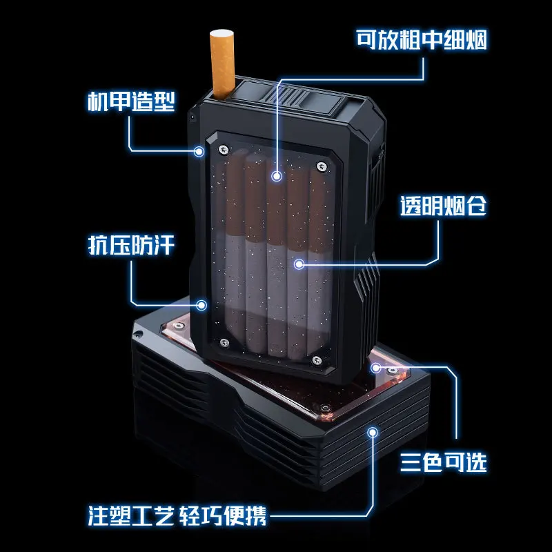 Suitable for thick medium fine Cigarette Case Transparent visible 20 pack Waterproof Cigarette storage Box Smoking Accessories image 2