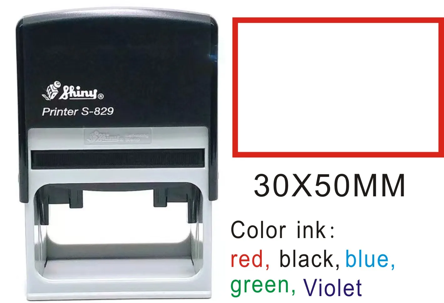 شعار مستطيل مصنوع حسب الطلب من ماركة تايوان شيلي الأصلية، ختم الحبر الخلفي، نوع الضغط التلقائي مع ختم خاص قابل للطي بزيت الطباعة