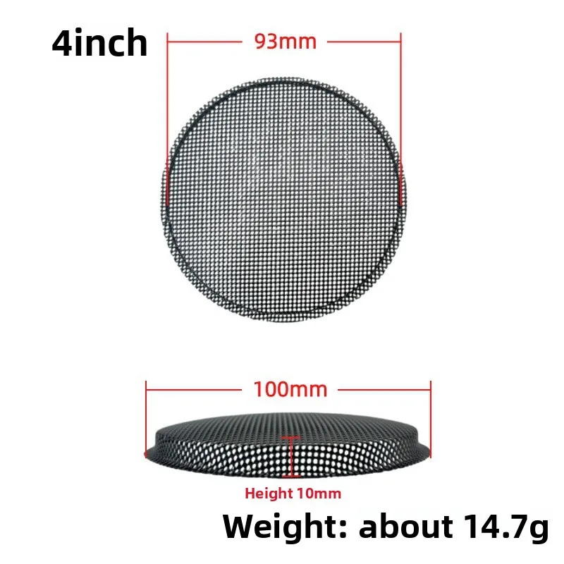 MW Audio, 2 stuks, zwarte luidsprekerroosters van ijzer, 1,5"-10", stofdichte beschermhoes voor audioapparatuur.