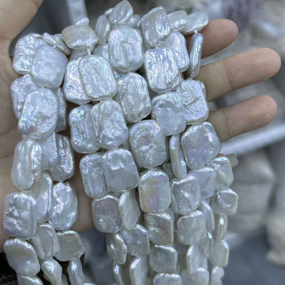 

13x8mm 4A Natural Freshwater Baroque squares Pearl Loose Bead Jewelry Make DIY Necklace Bracelet Accessories Gift Women Wedding