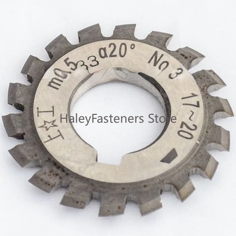 Module 0.5 M0.5 PA20 Degrees Bore 16mm #1-8 HSS Involute Gear Milling Cutter Gear Cutting Tools Milling Cutter High Speed Steel