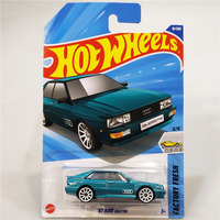 Original Hot Wheels Car '87 Audi Quattro Green Factory Fresh Traffic Racing Boy Toys 1/64 Automobile Alloy Models Vehicle No.16