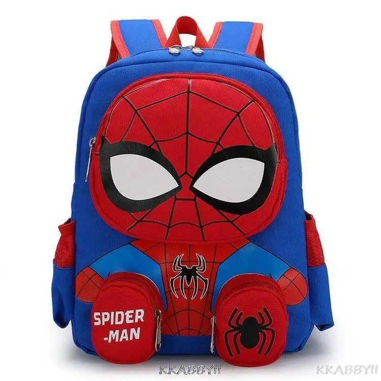 Mochila Anime do Homem Aranha Cartoon para Crianças, Bolsa de Jardim de Infância, Mochila Estudantil para Meninas e Meninos, 3-6 Anos