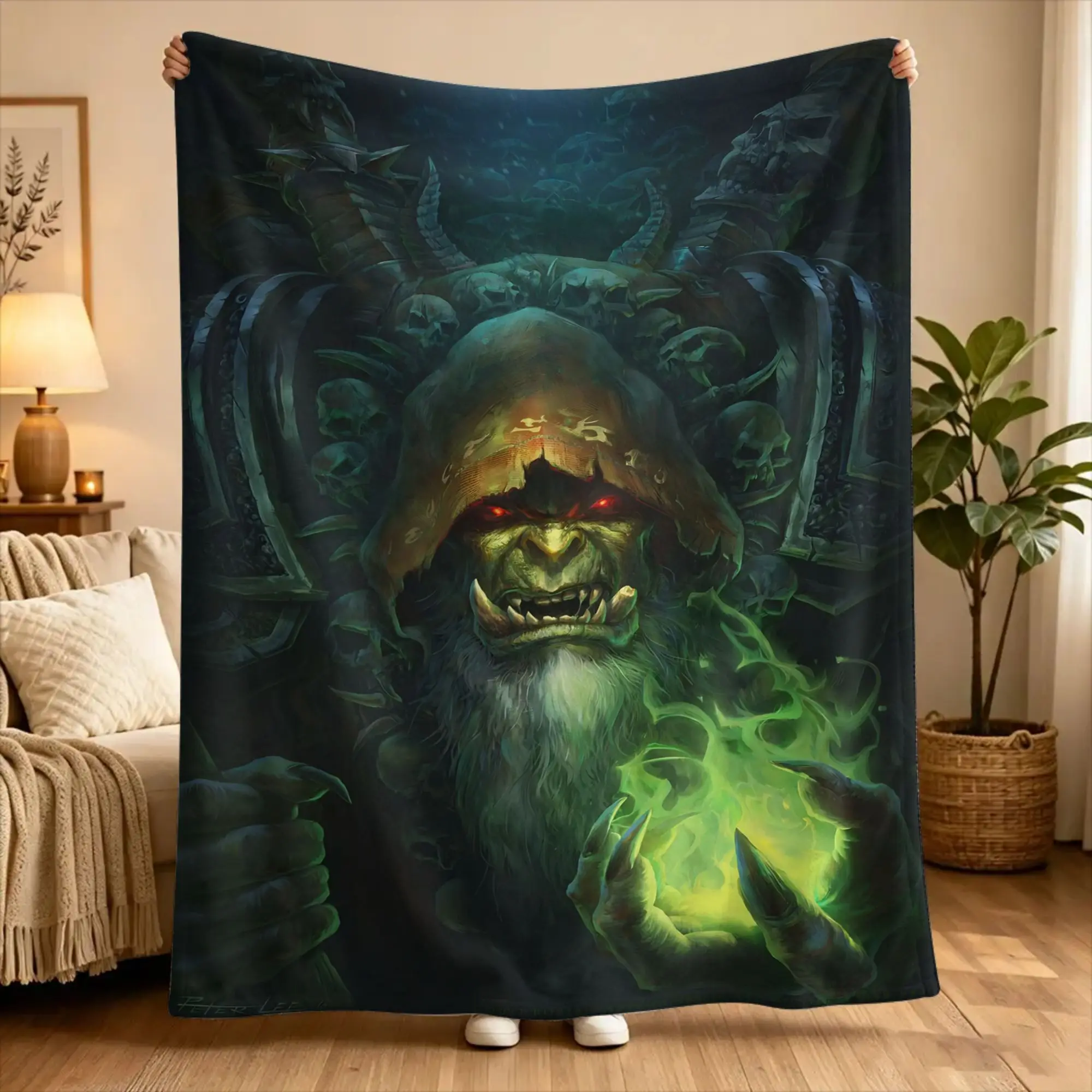 World of Warcraft Game Blanket  Warm Funny Plush Throw Blanket For Child Home Decor Flannel Bedspread Bed Cover