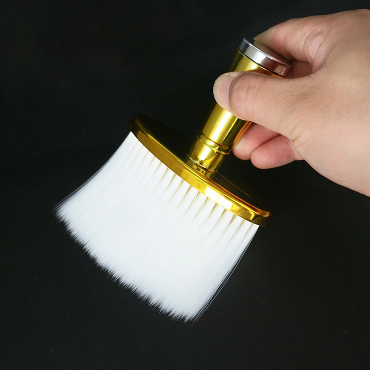 

2X Barber NeCk Duster Cleaning Face Hair Brush for Hair Cutting SweePing Brushes Cleaner Barber AccESSories Tool Gold
