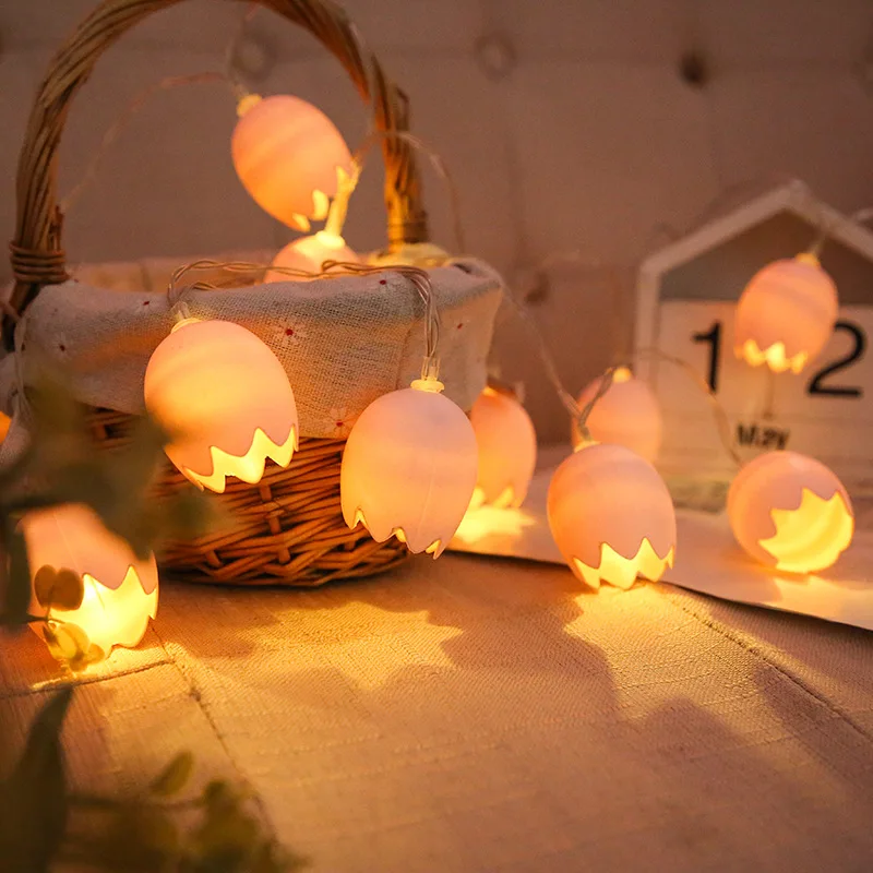 Party Styling Decorative Battery Lights LED Easter Bottom Broken Eggshell Lights String Decorative Lights String Lamp