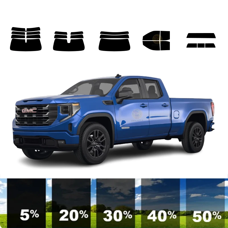 

precut Removable Window Tint Film For Car 100% UVR Heat Insulation Carbon ﻿For GMC SIERRA 1500 2 DR PICKUP EXT 2019-2023