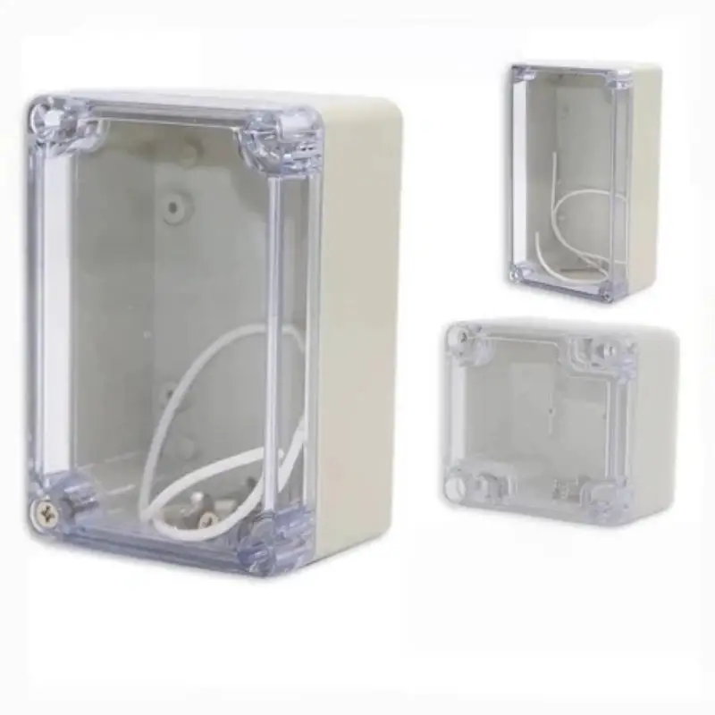 (Ce14)Waterproof Electrical Circuit Enclosure Box IP65 ABS Electronic Project Wire Junction Box Transparent Outdoor Plastic