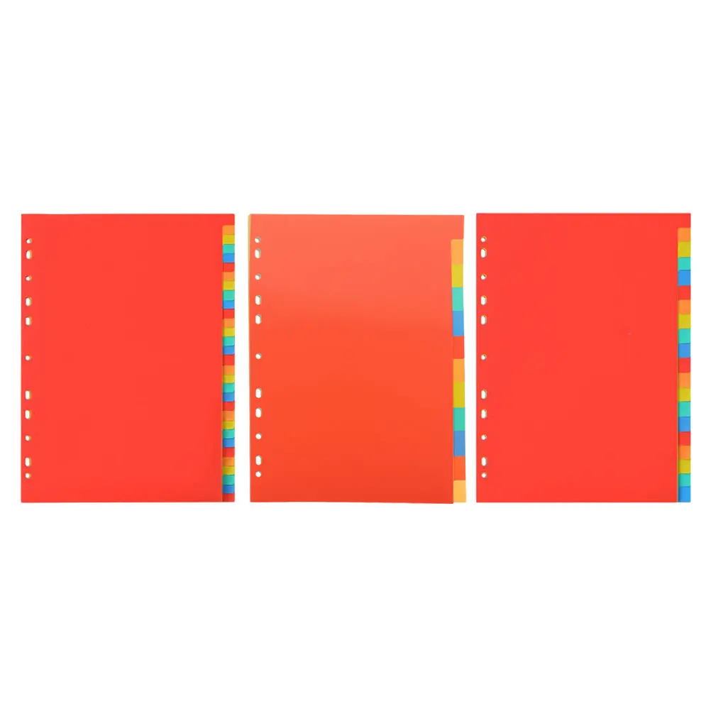 

3 Sets Dividers PVC File Small Business Supplies Notebook Dividers Separators Notebook Tabs Binder Writable Organizers Folder