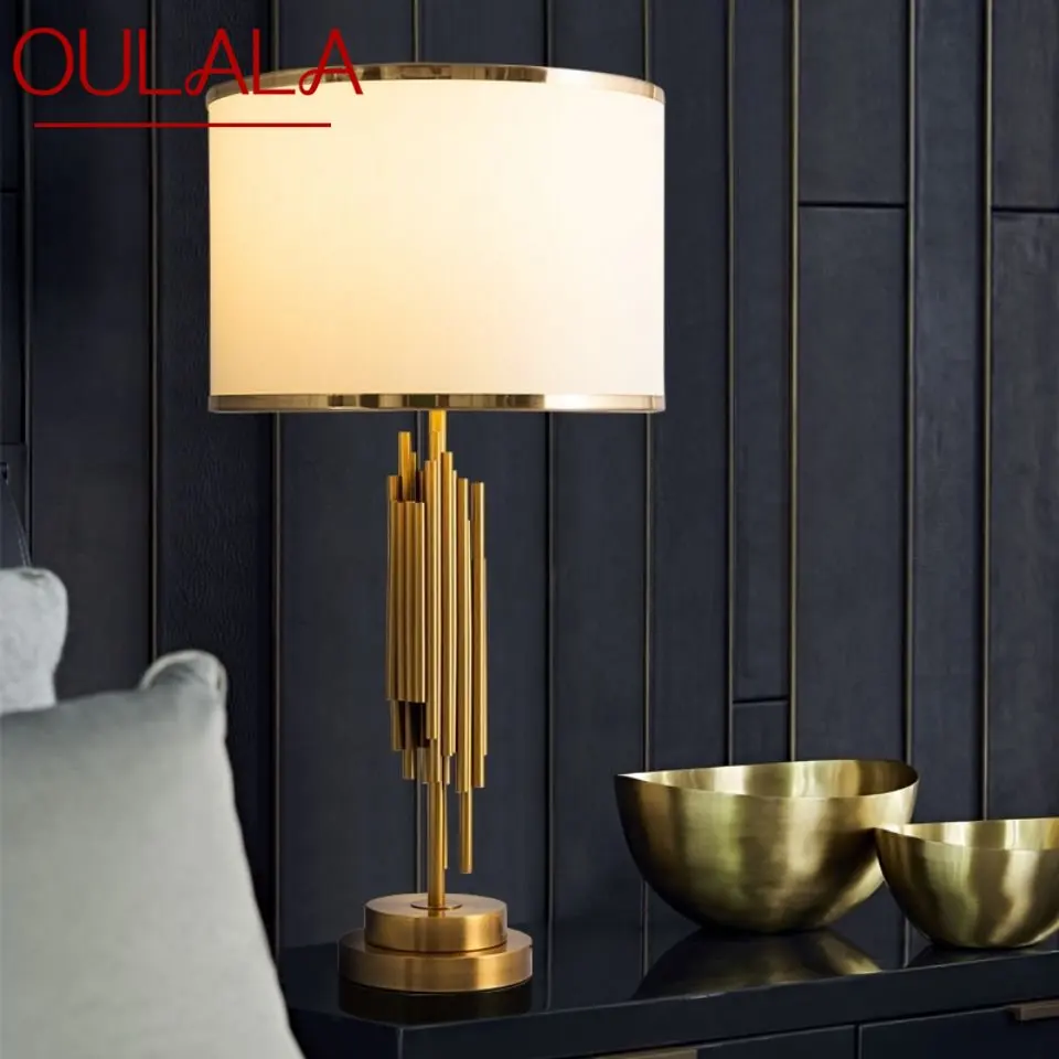 

OULALA Contemporary Table Lamp LED Vintage Simple Creative Luxury Bedside Desk Lights For Home Living Room Bedroom Decor