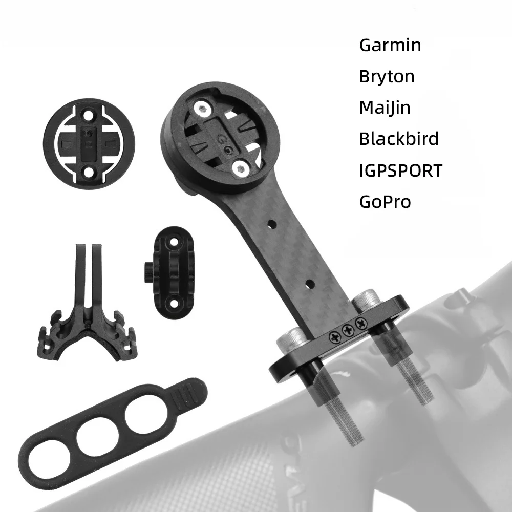 Suporte de Bicicleta Garmin em Carbono, Compatível com Acessórios Garmin Bryton, Suporte Integrado para Guidão com GPS e Computador de Velocidade Suporte de Bicicleta Garmin em Carbono, Compatível com Acessórios Garmin Bryton, Suporte Integrado para Guidão com GPS e Computador de Velocidade