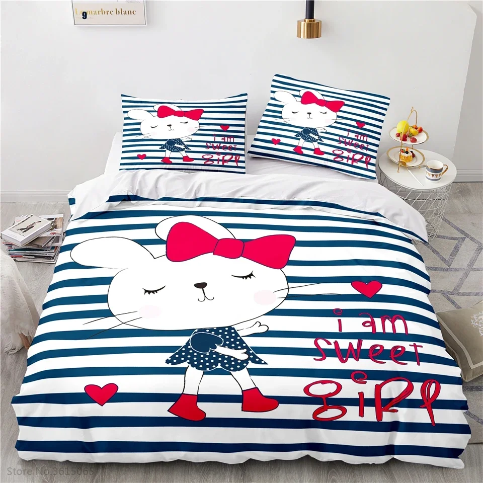 Cartoon Winter Little Fox Bedding Set 3d Duvet Cover Sets Pillowcase Children Single Double Twin Full Queen King Size Bedclothes