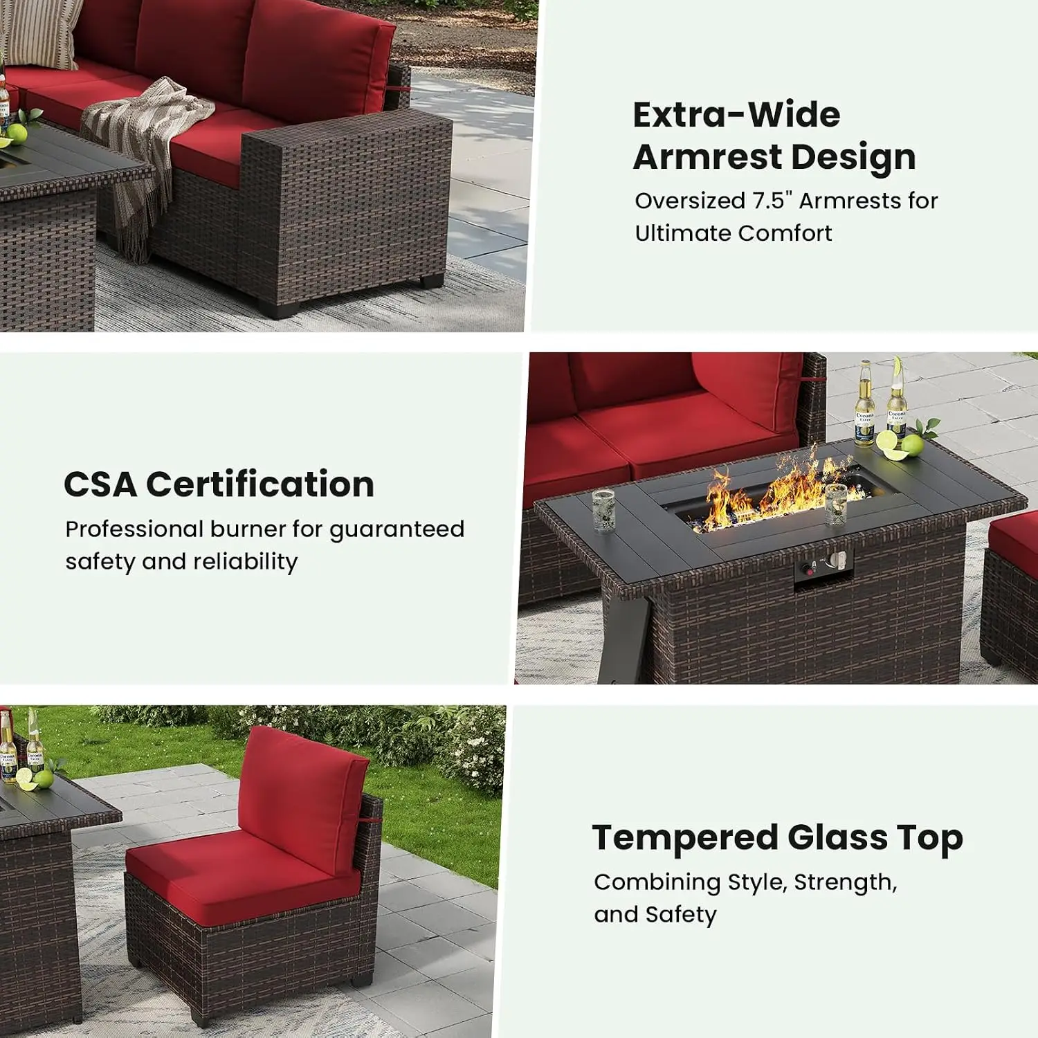 7-Piece Patio Set with 44