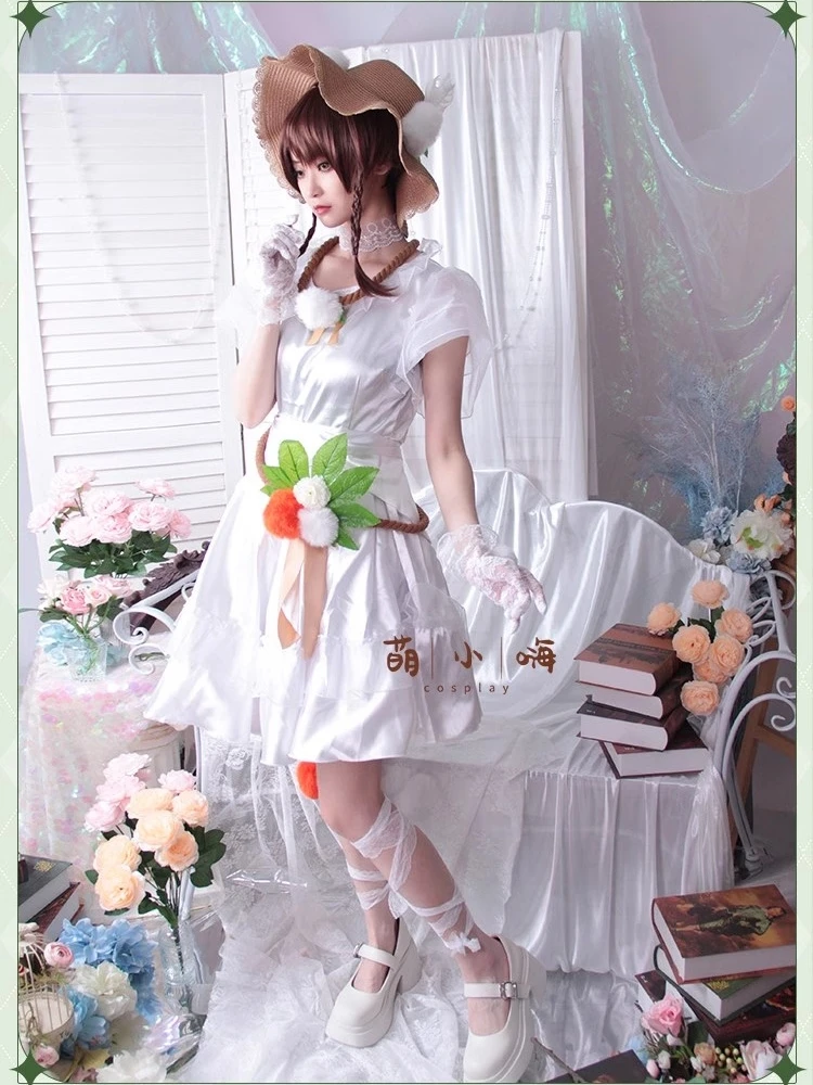 Vestido de Cosplay de Emma Woods para mujer, traje elegante de Anime Identity V, uniforme de piel de viento