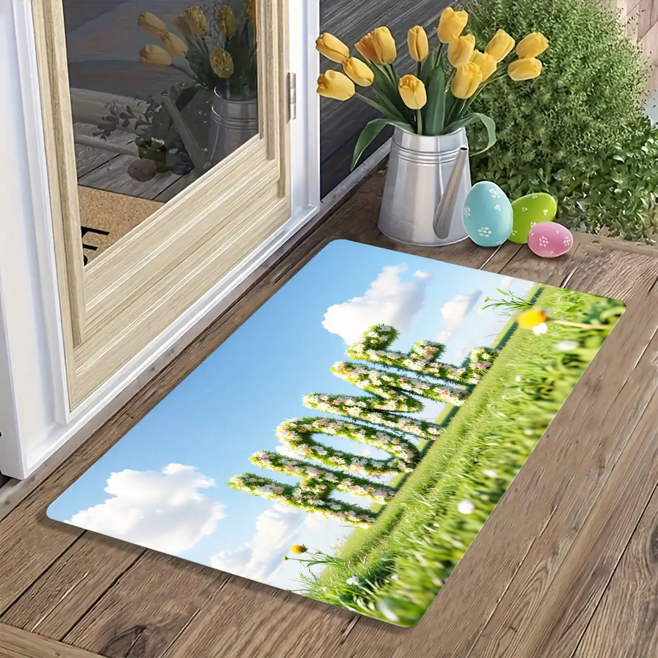 MatMuse "HOME" الأزهار الأبجدية المنزل لينة دياتومي الأرض حصيرة الحصير لينة عدم الانزلاق التجفيف السريع مدخل شرفة السجاد