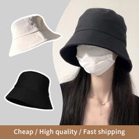 Lightweight Breathable Cotton Blend Bucket Hat Soft Inelastic Comfortable Sun Hat for Women Daily Outdoor Medium Brim Wear