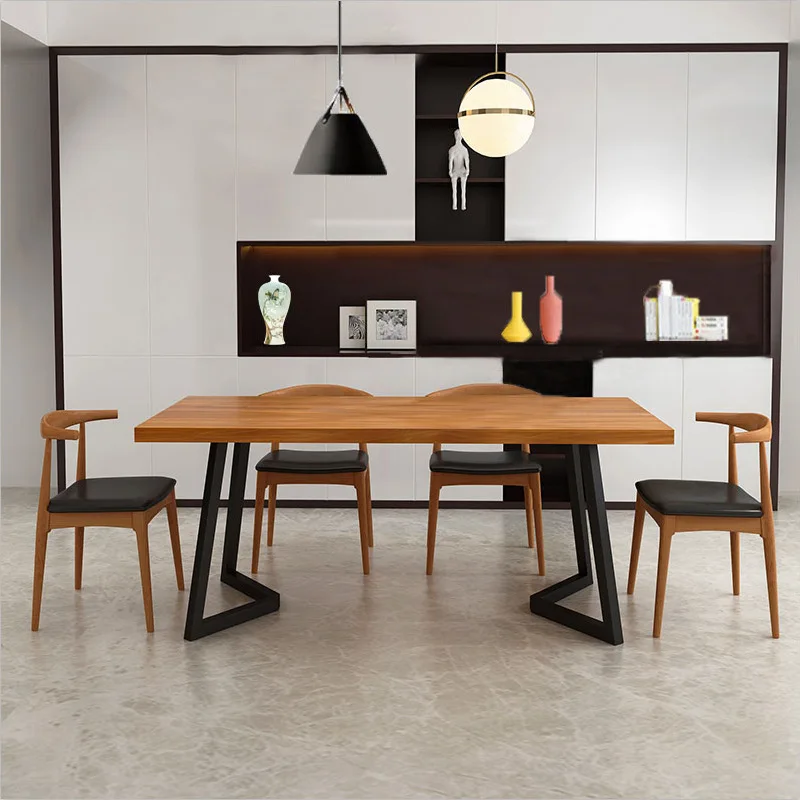 Contemporary Dining Room Sets Long Table New Cheap Design 6/8 Seater Dining Table And Chair