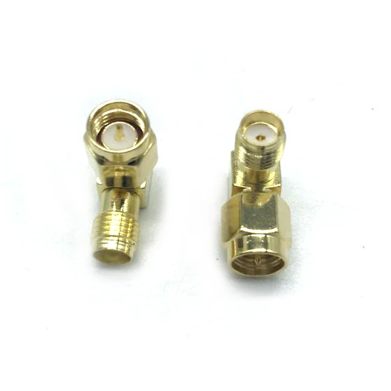 1pcs SMA Male To Female Right Angle 90 Degree Golden Color for RC Drone FPV Racing Radio Walkie Talkie Antenna Connecter Adapter