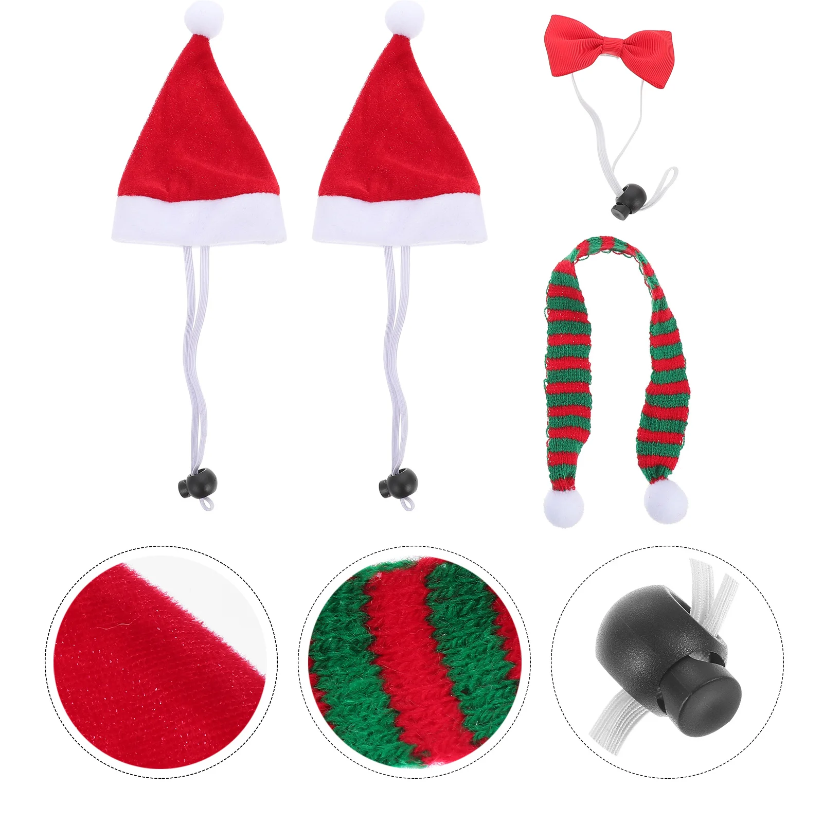 

1Set Christmas Pet Hat Scarf Bow Tie Small Animals Costume Party Accessories Hamster Hedgehog Xmas Decorative Headdress