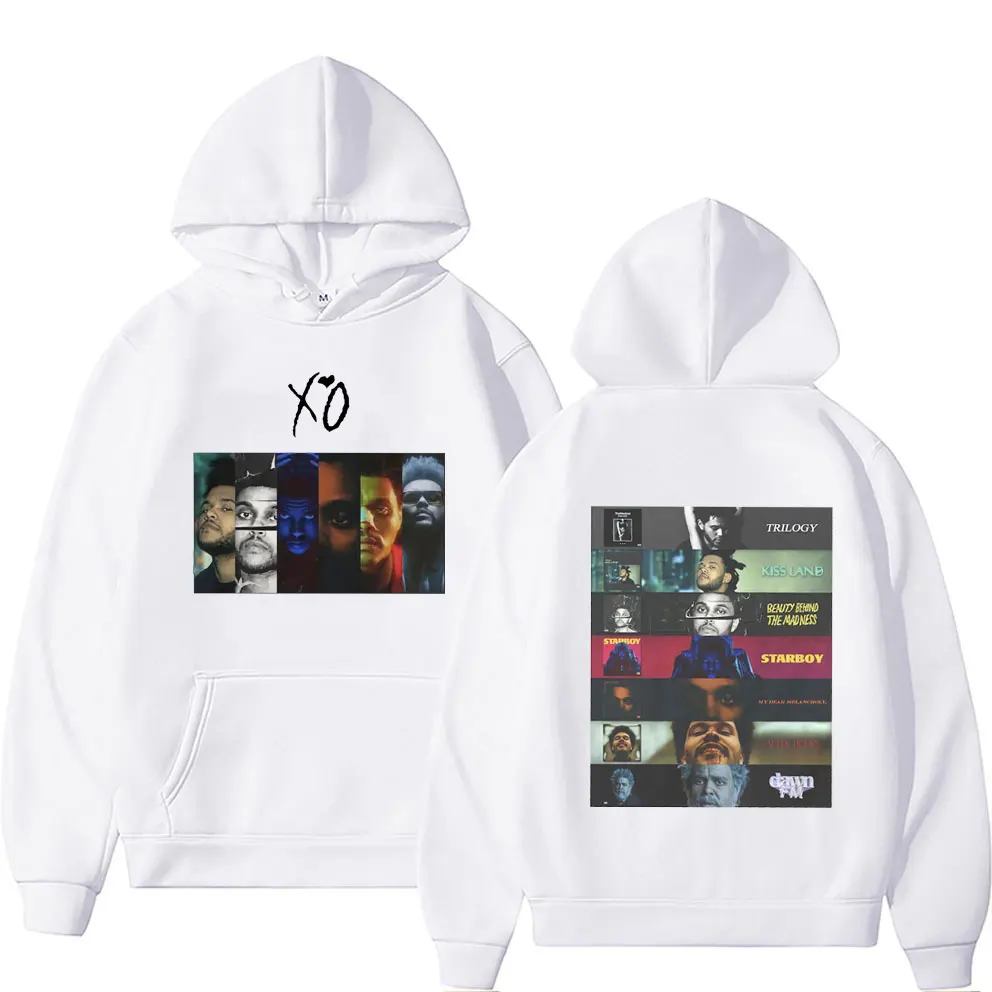 Singer The Weeknd Albums Xo Print Hoodies Men's Hip Hop Style Punk Rock Hoodie Men Women Fashion Oversized Sweatshirt Streetwear