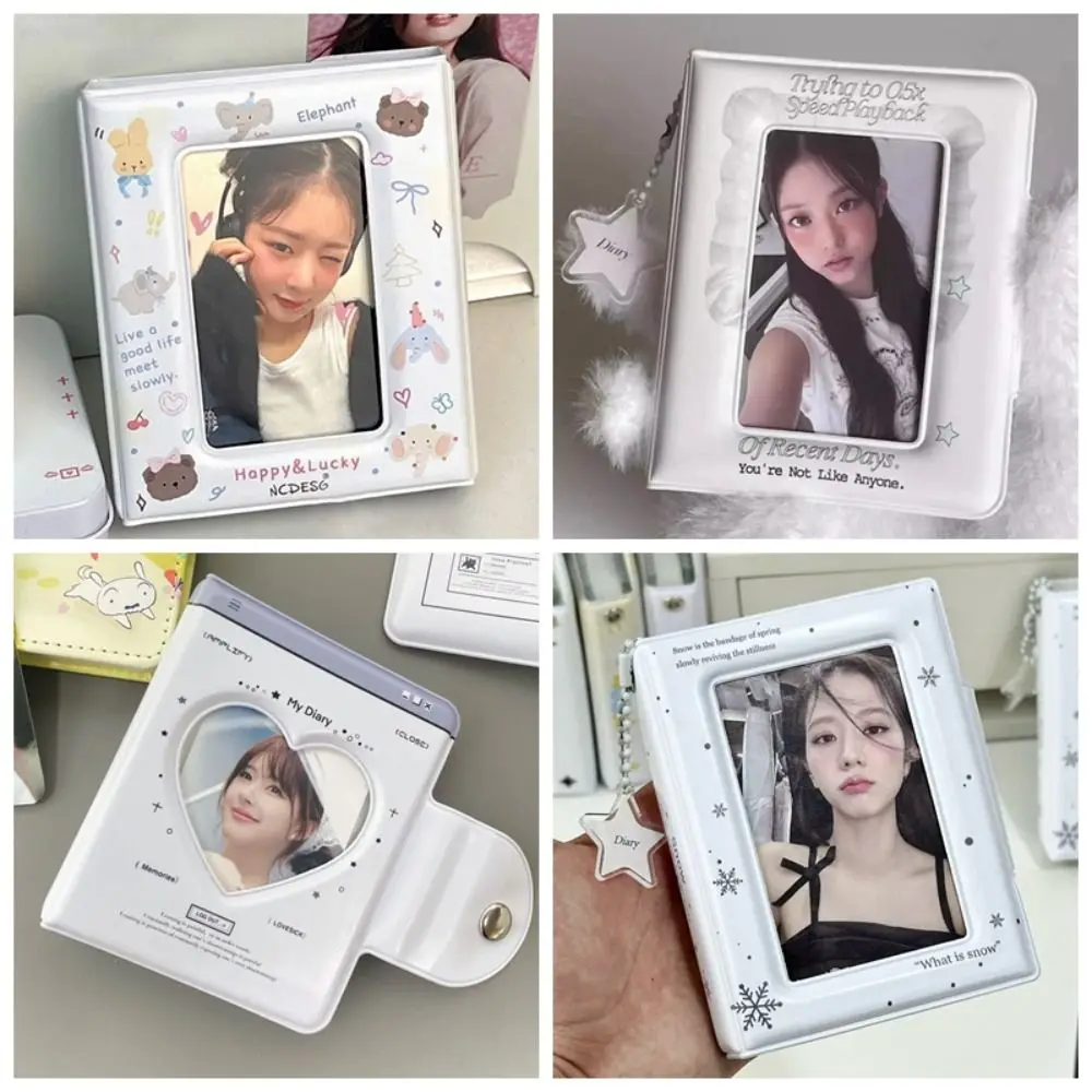 

Creative 3 inch Kpop Album 32 Pockets Mini Photocard Holder Gift Cartoon Idol Photo Holder