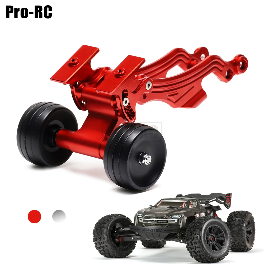 1Pcs Aluminum Alloy Rear Wheelie Bar with Wing Mount Set for ARRMA 1/8 KRATON TALION TYPHON OUTCAST 6S BLX STUNT TRUCK RC Car