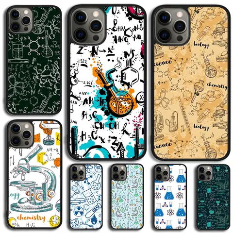 Vintage Seamless Chemistry Laboratory Phone Case For Samsung Galaxy S10 S22 S23 S24 Note 10 20 Lite S20 Plus S21 Ultra Cover