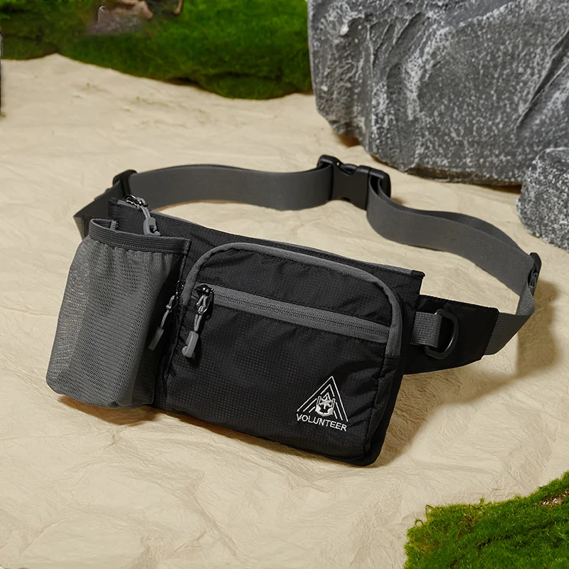 Volunteer Hiking Waist Bag for Men Casual Outdoor Travel Waterproof Crossbody Bags Male Oxford Lightweight Chest Bag 1857-06