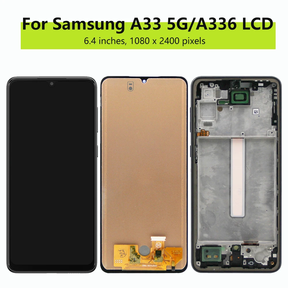 6.4\'\' For Samsung A33 5G LCD A336 A336F A336B SM-A336B Display Touch Screen Digitizer Assembly For samsung A336 LCD