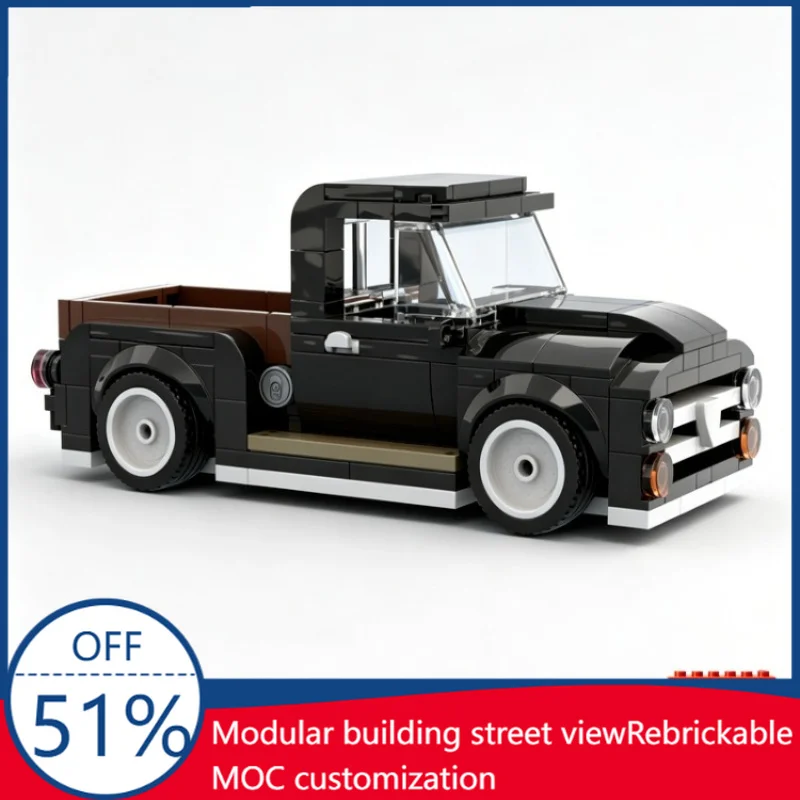 

262pcs MOC Rachael Black Version Classic Pickup Truck Model Custom Building Blocks DIY Creative Educational Assembly Toy Gift