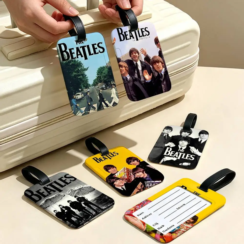 Hot T-The B-Beatles band PVC Baggage Identification Tag Anti lost Information Card Holder Travel Suitcase Name Tag