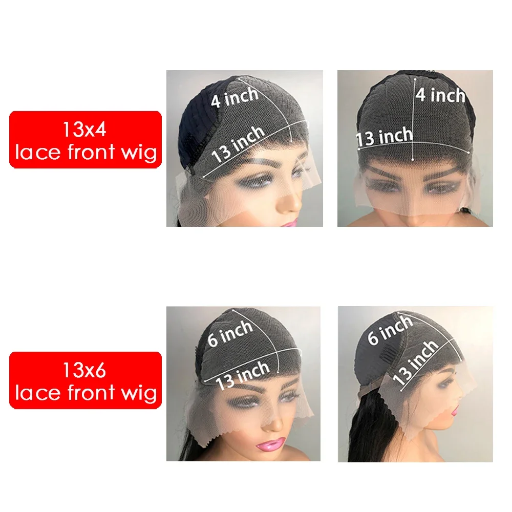 Parrucche per capelli umani con parte anteriore in pizzo riccio da 40 pollici per donne nere capelli brasiliani Pre pizzicati 13x4 parrucca frontale con onda profonda 13x6 parrucca in pizzo Hd