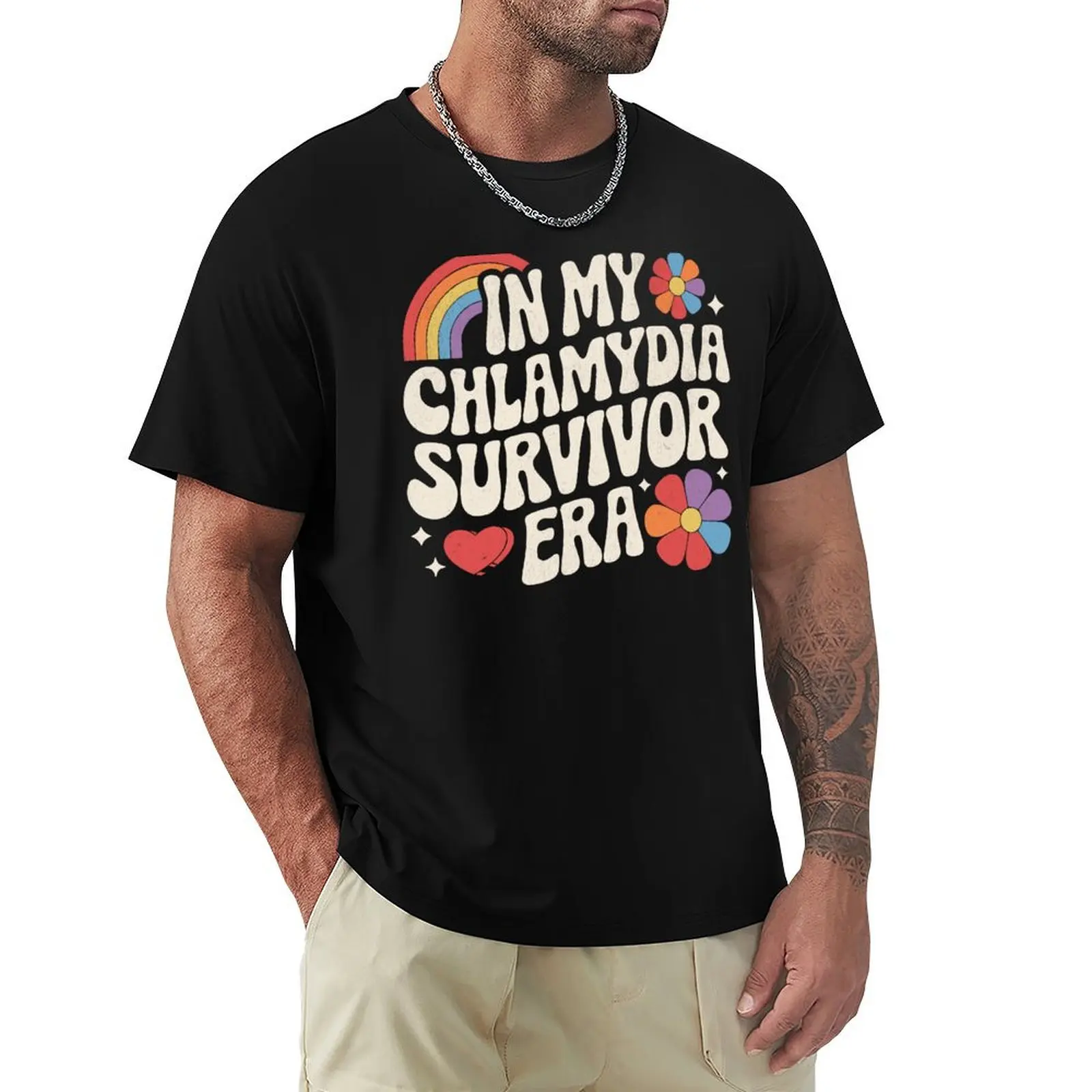 

Chlamydia Survivor Era T-Shirt funny gifts Man t-shirt oversized graphic tee plus size clothes mens tall t shirts