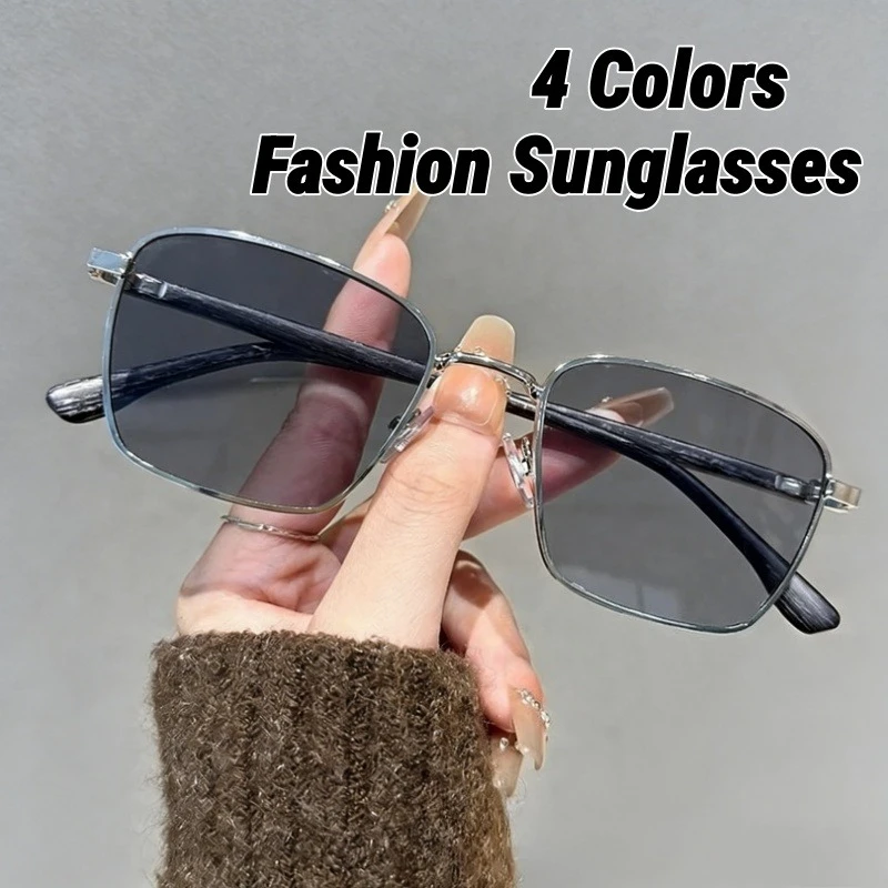 

2026 New Wood Grain Series Sunglasses Retro Square Frames Outdoor UV400 Sun Glasses Brand Designer Popular Metal Eyeglasses