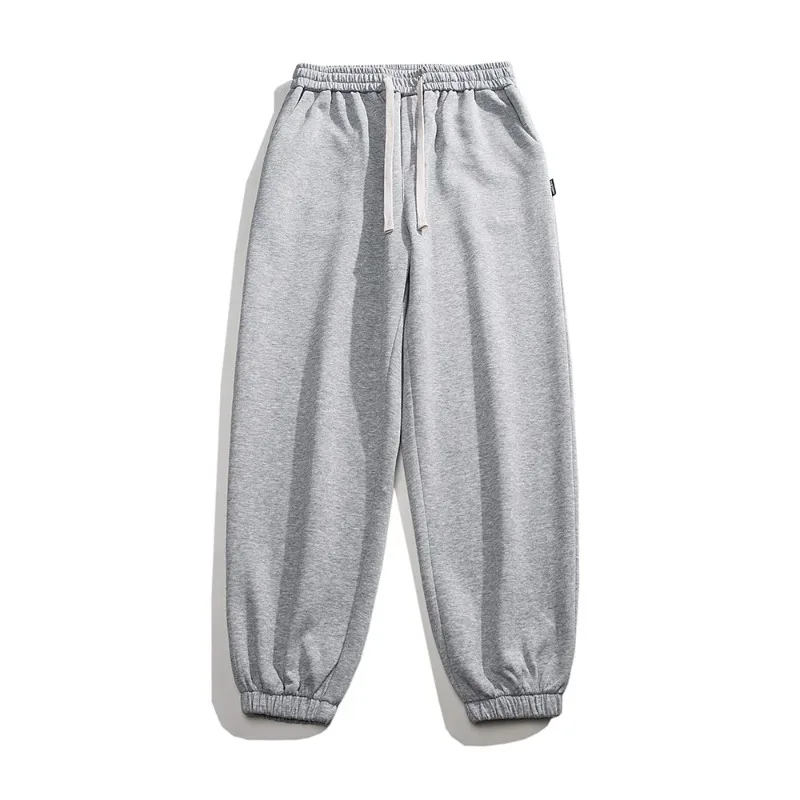 Autumn Winter Bandage Men's Elastic High Waist Drawstring Pockets Solid Harun Lantern Casual Sports Fashion Trousers Pants