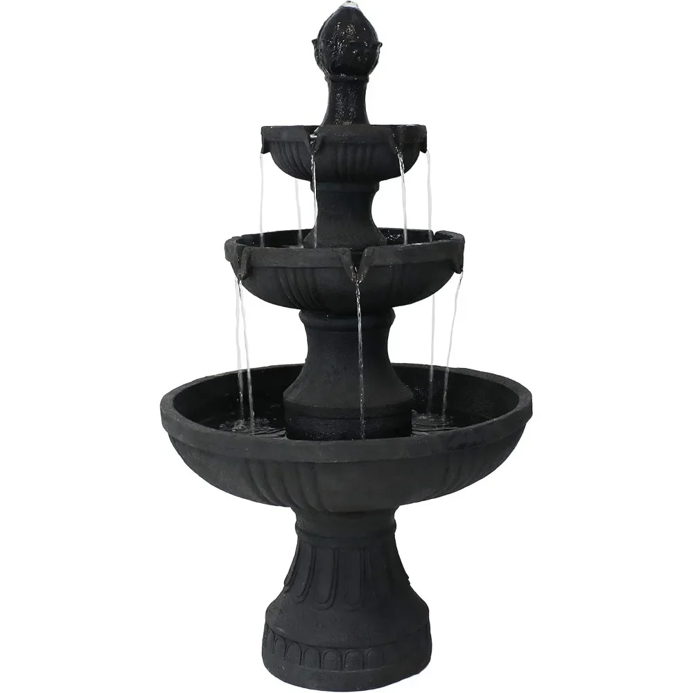 43 inch electric fountain, outdoor water feature, suitable for lawns, gardens, and three story outdoor fountains