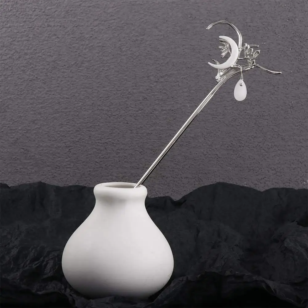 

Лунная кисточка, бусины, инструмент для дизайна прически, палочки для волос ханьфу, головные уборы в китайском стиле, заколка для волос в древнем стиле, древний головной убор