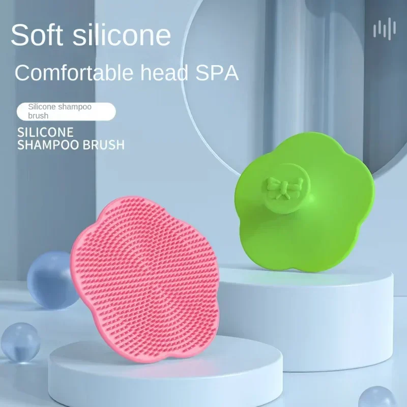 2 stuks set baby siliconen hoofdmassager foetale kop vetkam peuter baden zachte kam pasgeboren haarreiniging babyverzorging accessoires