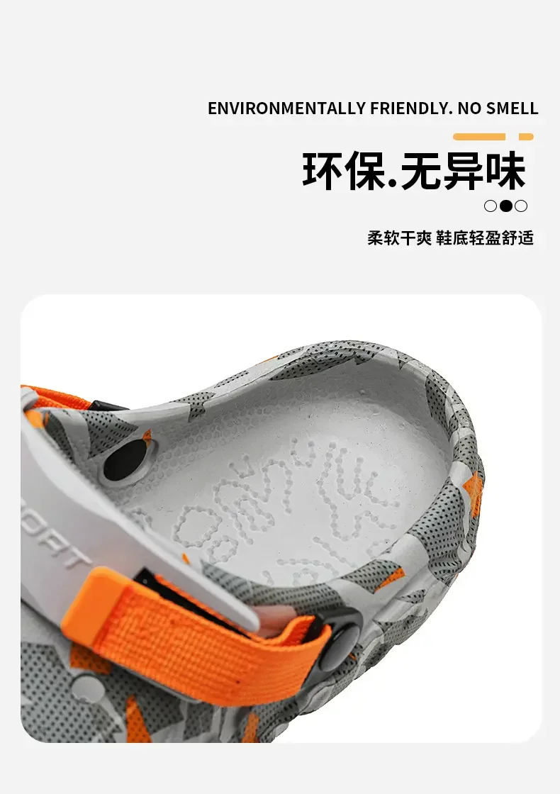 Marken-Freizeitschuhe für Herren, Outdoor-Poolsandalen, Street-Clogs, Tarnmuster-Gartenschuhe, Strandpantoffeln, Sneakers, Haus-Clogs – Detail 13