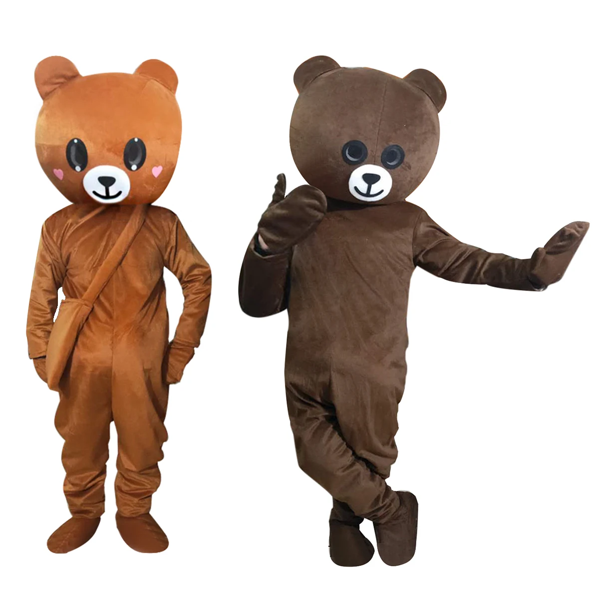 Costume da bambola con orso rosso a rete per adulti Costume da orsacchiotto divertente Costume da bambola del fumetto Costume da spettacolo Cosplay della mascotte di Halloween