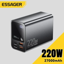 Essager 27000mAh Power Bank 100W PD QC3.0 Fast Charging External Spare Battery For iPhone 15/14/13/12 Xiaomi Macbook Air Laptop