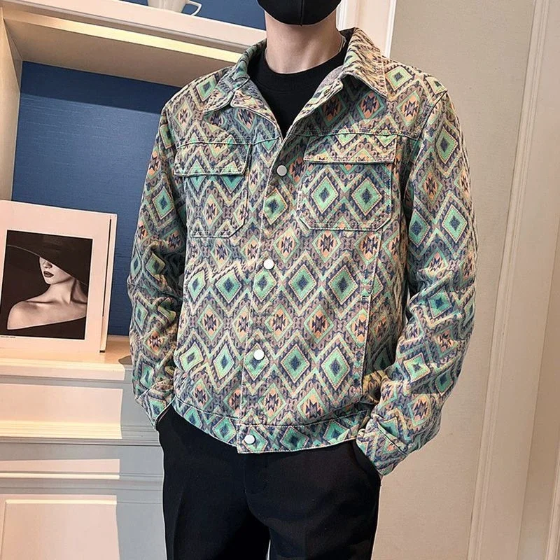 가을 겨울 남성용 데님 재킷 패브릭 저가 패션 빠른 배송 캐주얼 카우걸 한국 남성용 데님 재킷