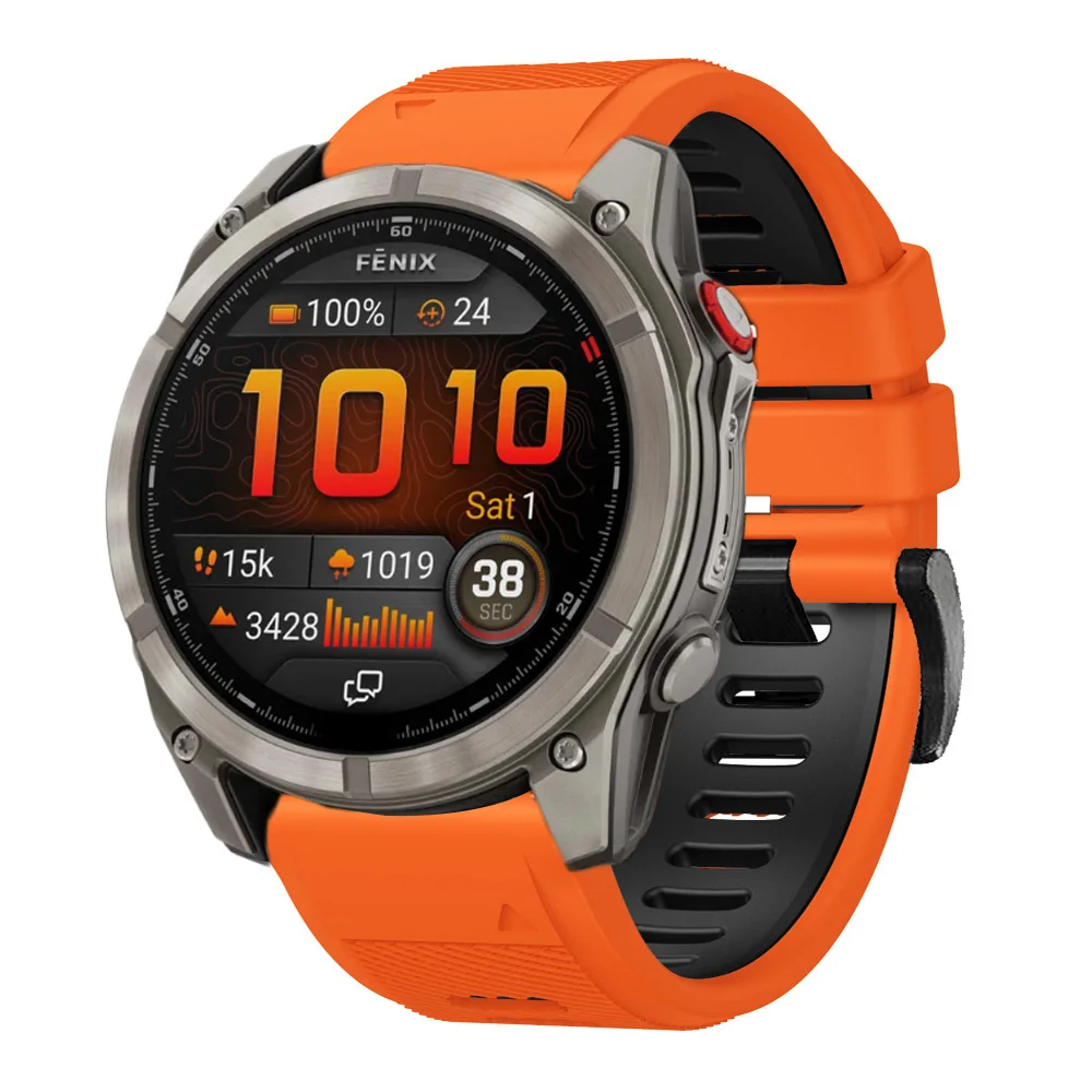 QuickFit 22mm 26mm Silicone Strap For Garmin Fenix 8 51mm 8Pro E 47mm 7 7X Pro 6 6X 5 5X/Epix/Tactix/Instinct 3/965 Watch Band